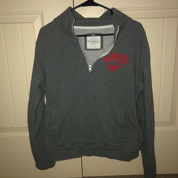 Redshirt SMU Quarter Zip with Pockets - Picture 1 of 3